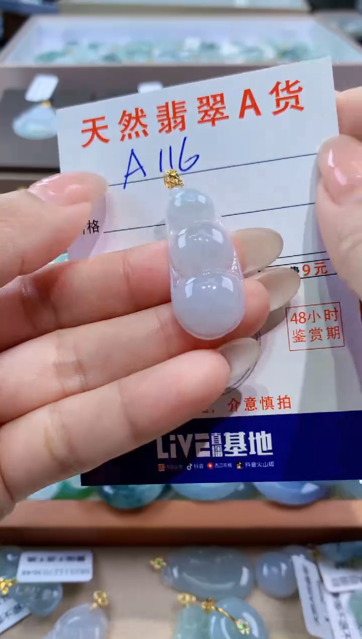 颈饰未镶嵌翡翠天然缅甸翡翠A货挂件 