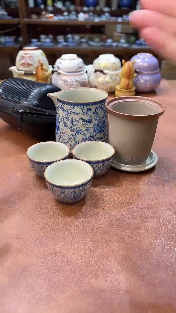 真的很便宜会开片的旅行茶具
