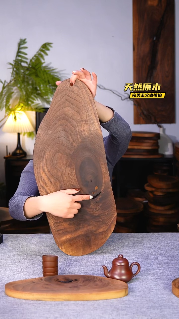 木北美黑胡桃原木.干裂疤结不属于商品质量问题完美主义者慎拍