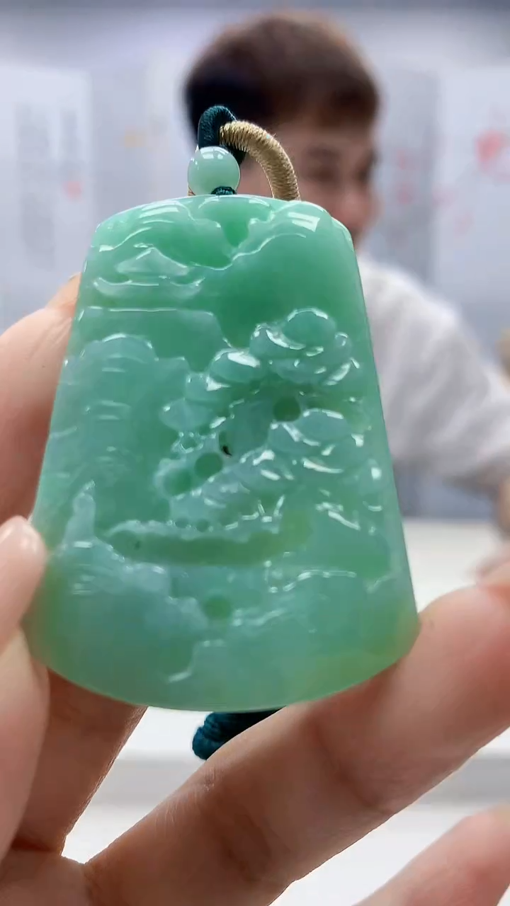 定制翡翠未镶嵌4868xx-毛货挂件40