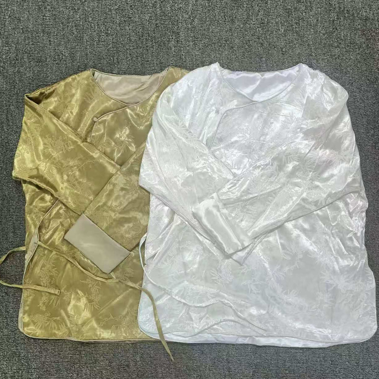 7655新中式斜襟提花小衫