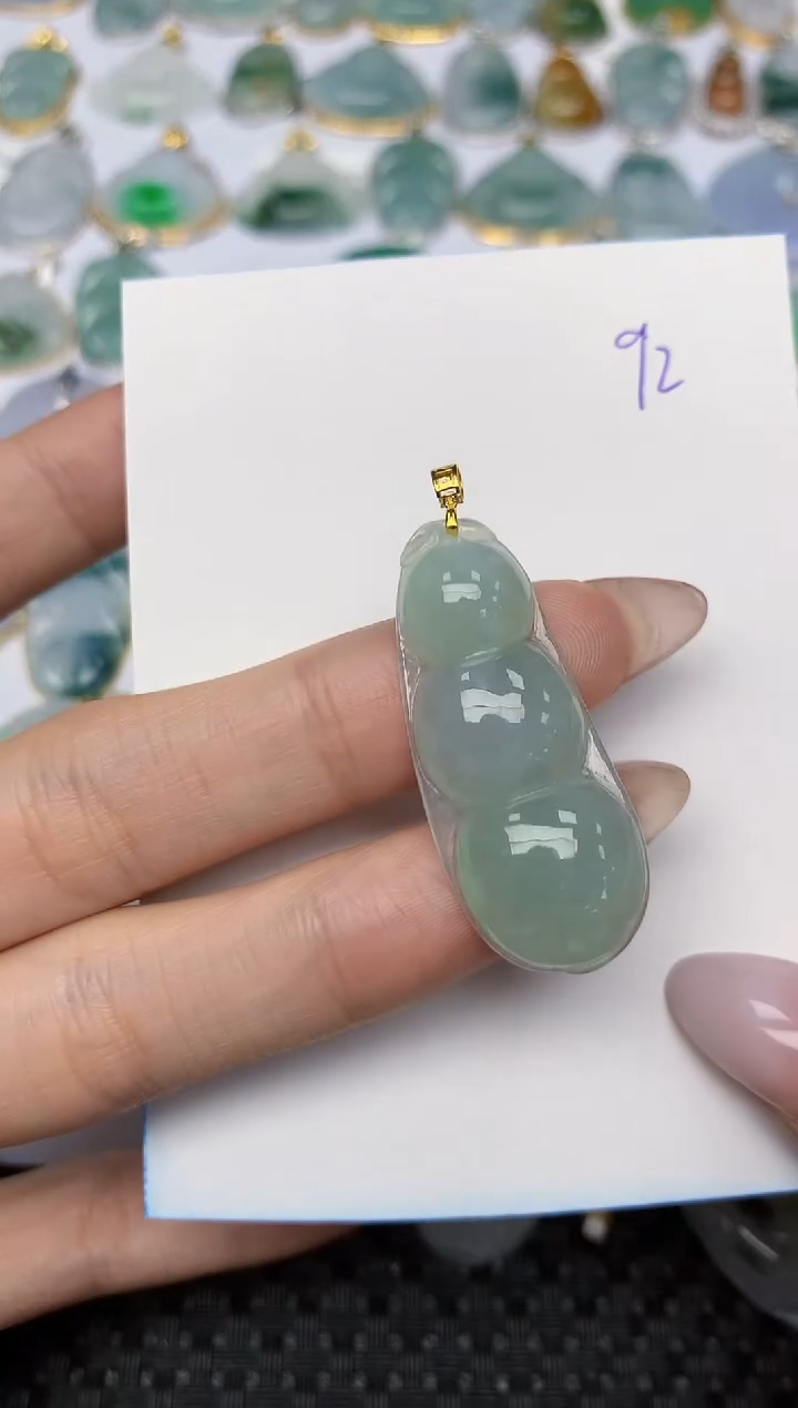 【闪购商品】翡翠颈饰18K金镶嵌 天然翡翠A货