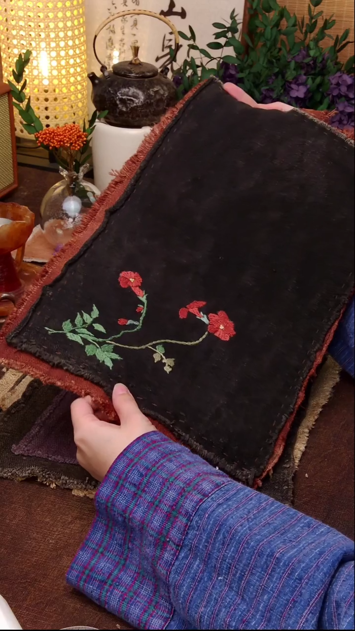 云**鸿 Cici手作刺子绣柿染壶垫杯垫719