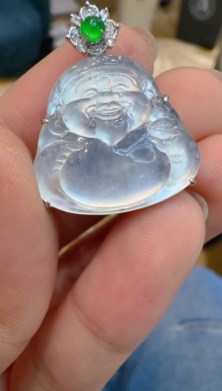 吊坠(不含链)18K金镶嵌翡翠多样性团购发一件