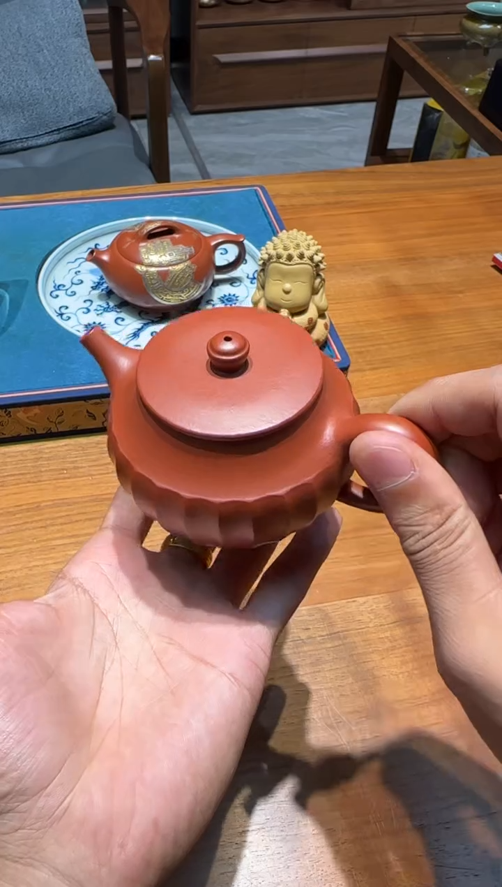 汤华刚 大红袍 莲步生花壶