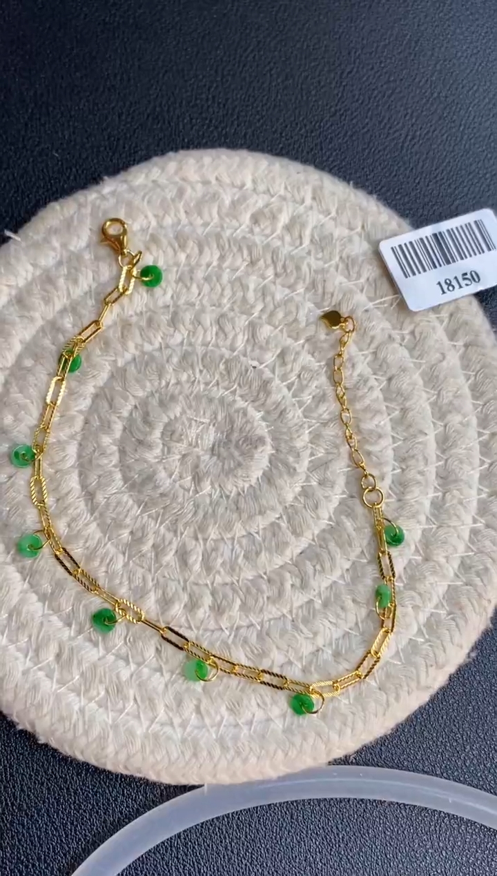 颈饰银S925镶嵌翡翠净货18150