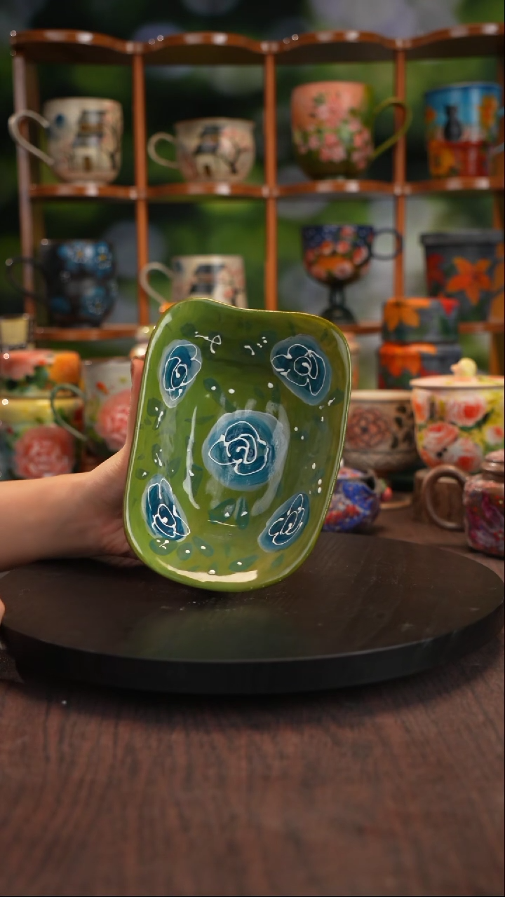 景德镇手绘陶瓷点心碗