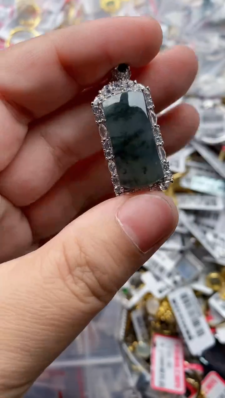 【闪购商品】翡翠戒指银S925镶嵌111111---2