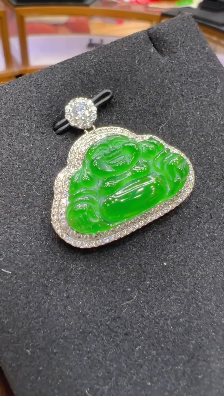 吊坠(不含链)银S925镶嵌翡翠多样性团购发一件
