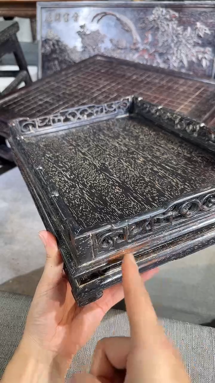 木徐****童A009紫檀雕刻板以直播间截图