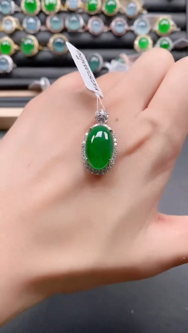 银S925镶嵌戒指翡翠11111