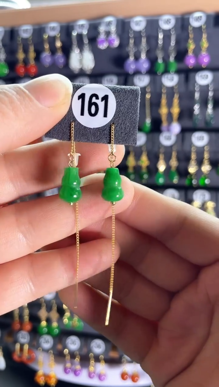 【闪购商品】翡翠耳饰银S925镶嵌161....