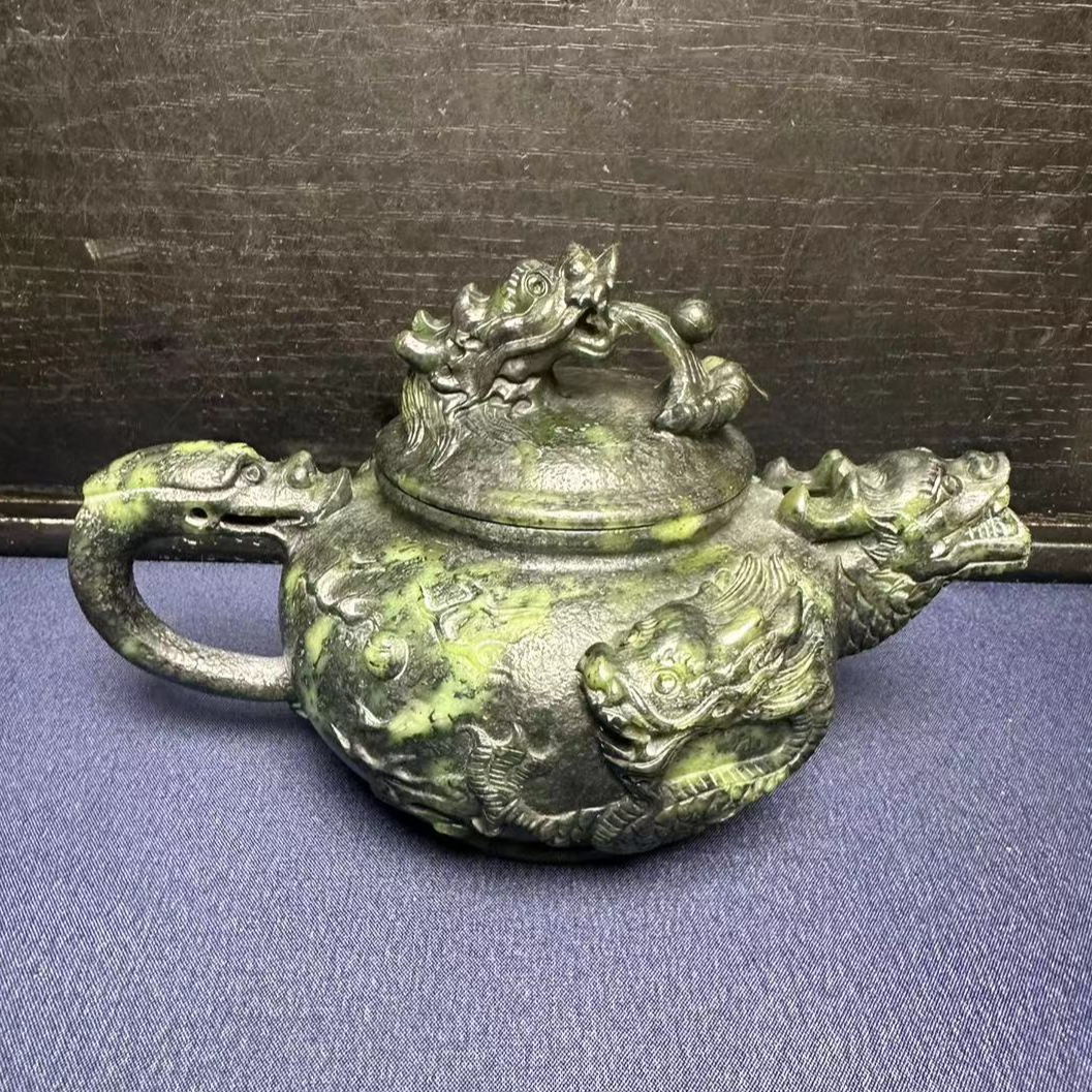 【五龙壶】西藏藏玉茶壶【花纹以直播间为准】