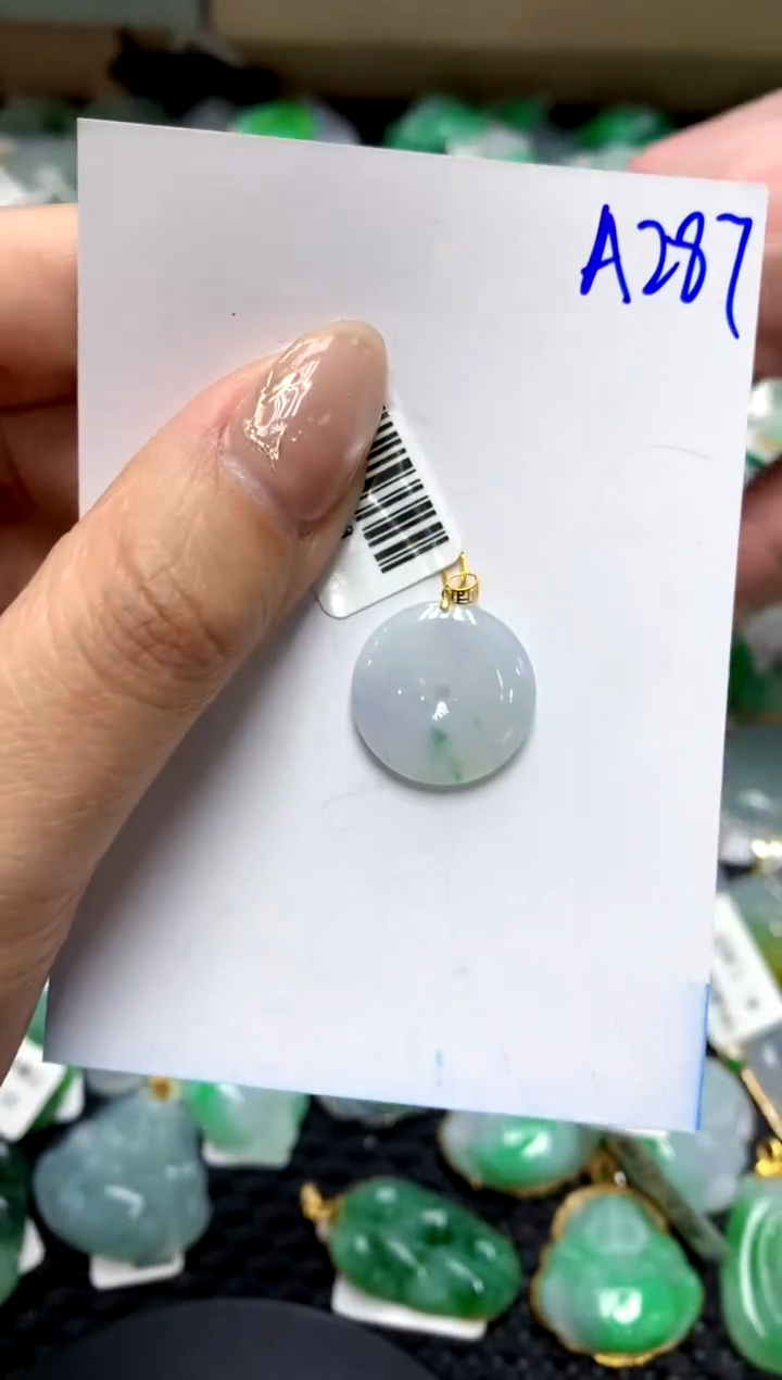 【闪购商品】翡翠颈饰18K金镶嵌1111111111111111