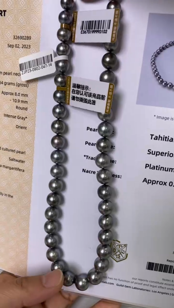 未镶嵌LL海水珍珠珍珠项链@@e367