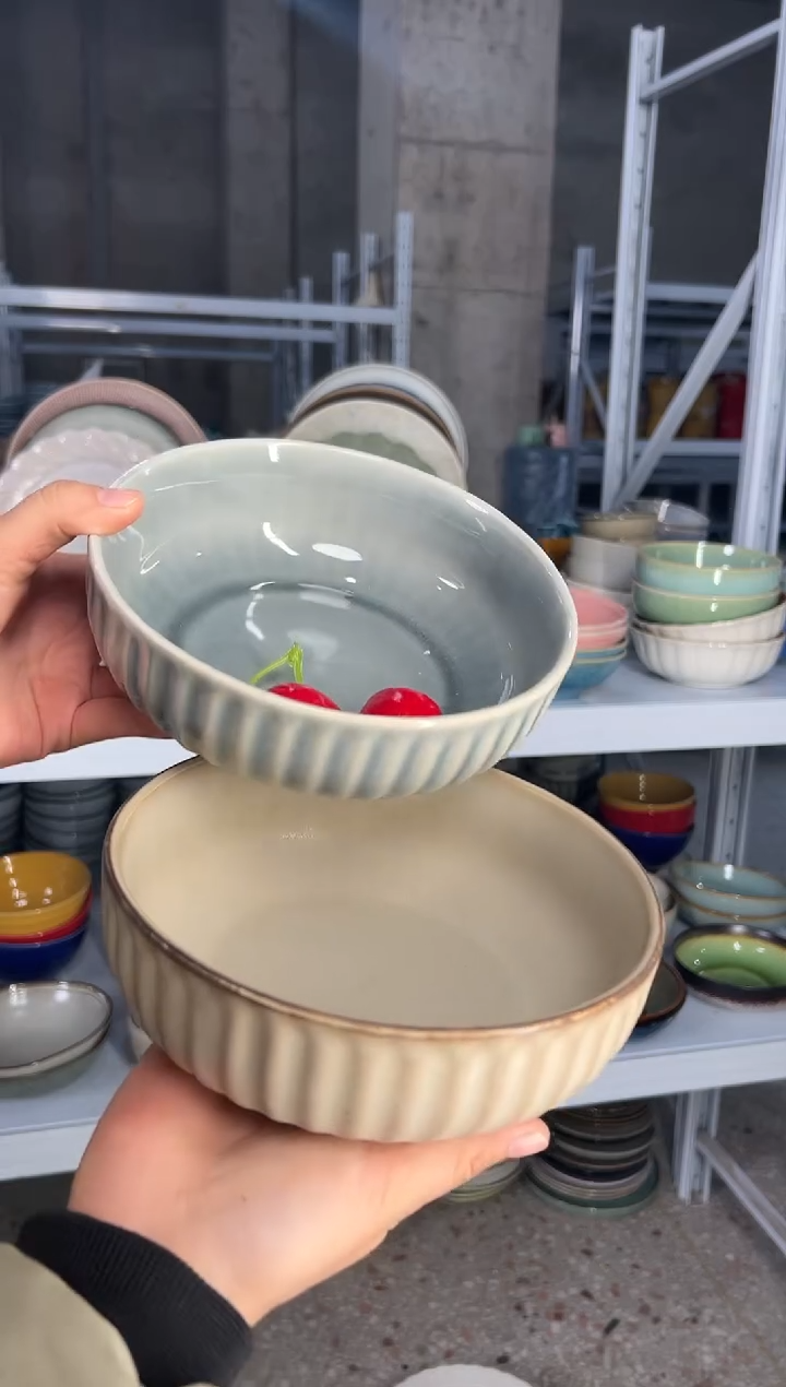 陶瓷外贸尾货瑕疵满20包邮X2 菜碗组合