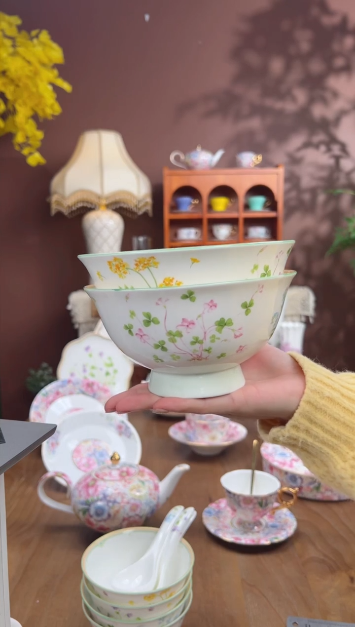 【闪购商品】瓦当香草6英寸面碗2个