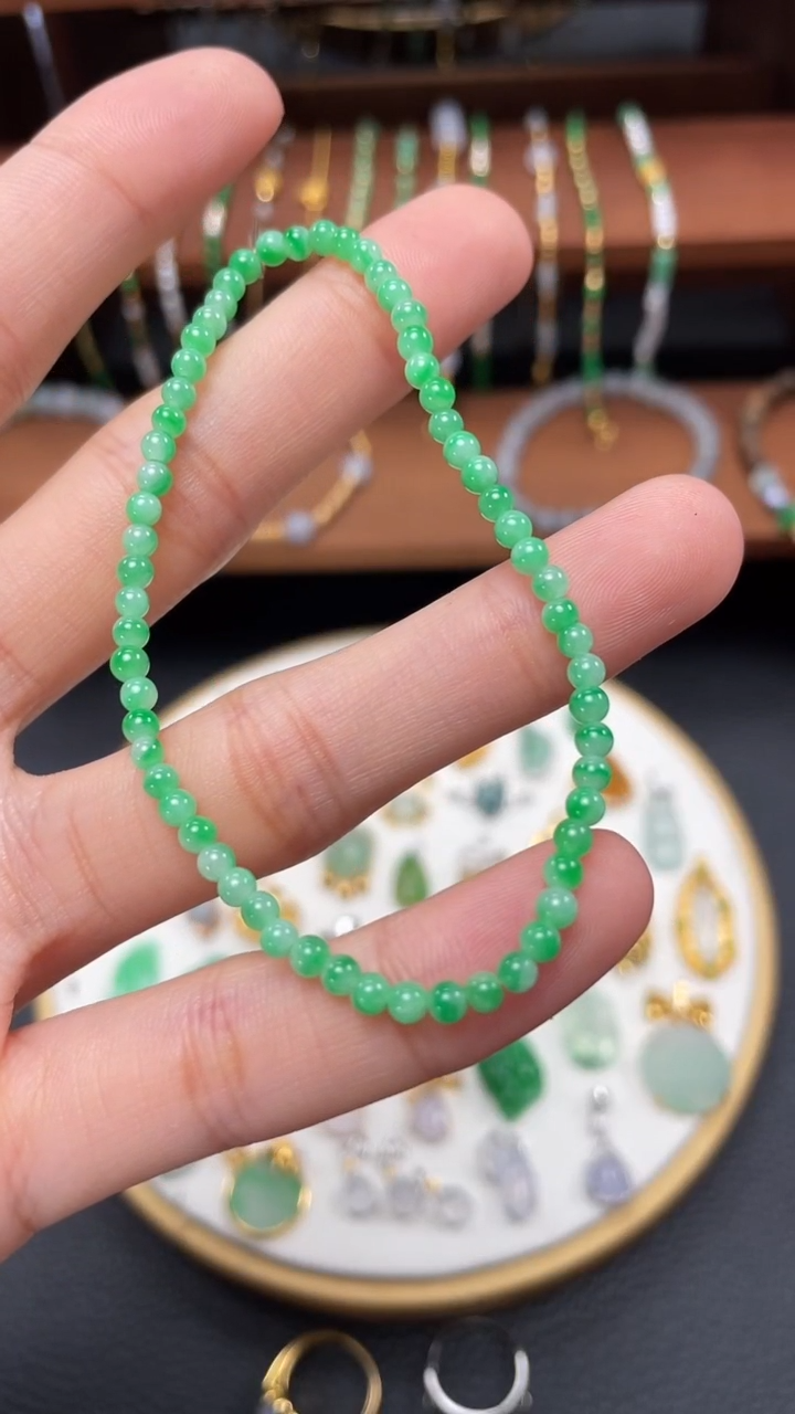 【闪购商品】翡翠套链未镶嵌一个  JK650