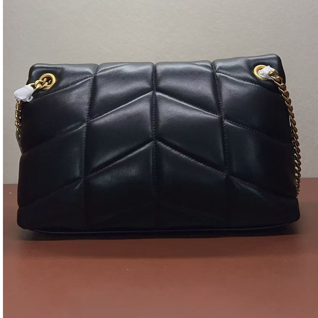 AIDAI 2025年新品杨老师绣线羊皮云朵托特链条方包百搭气质单肩包