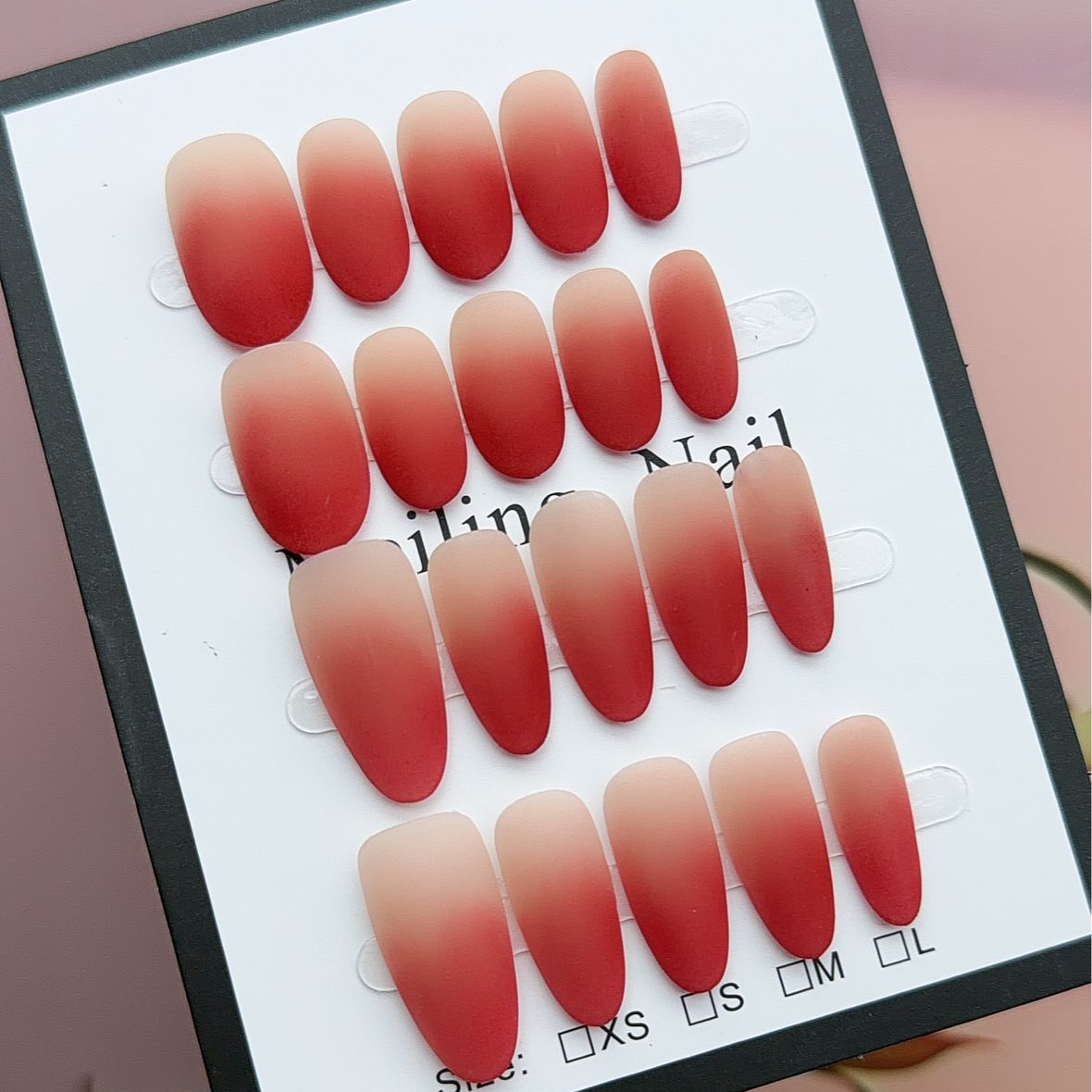 【A229朱砂】-简约日常穿戴甲美甲