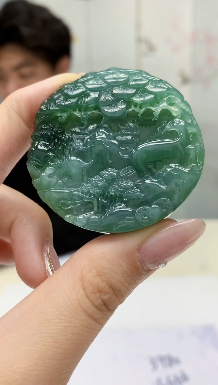 【闪购商品】定制翡翠未镶嵌5145jw-毛货挂件71赠珠链