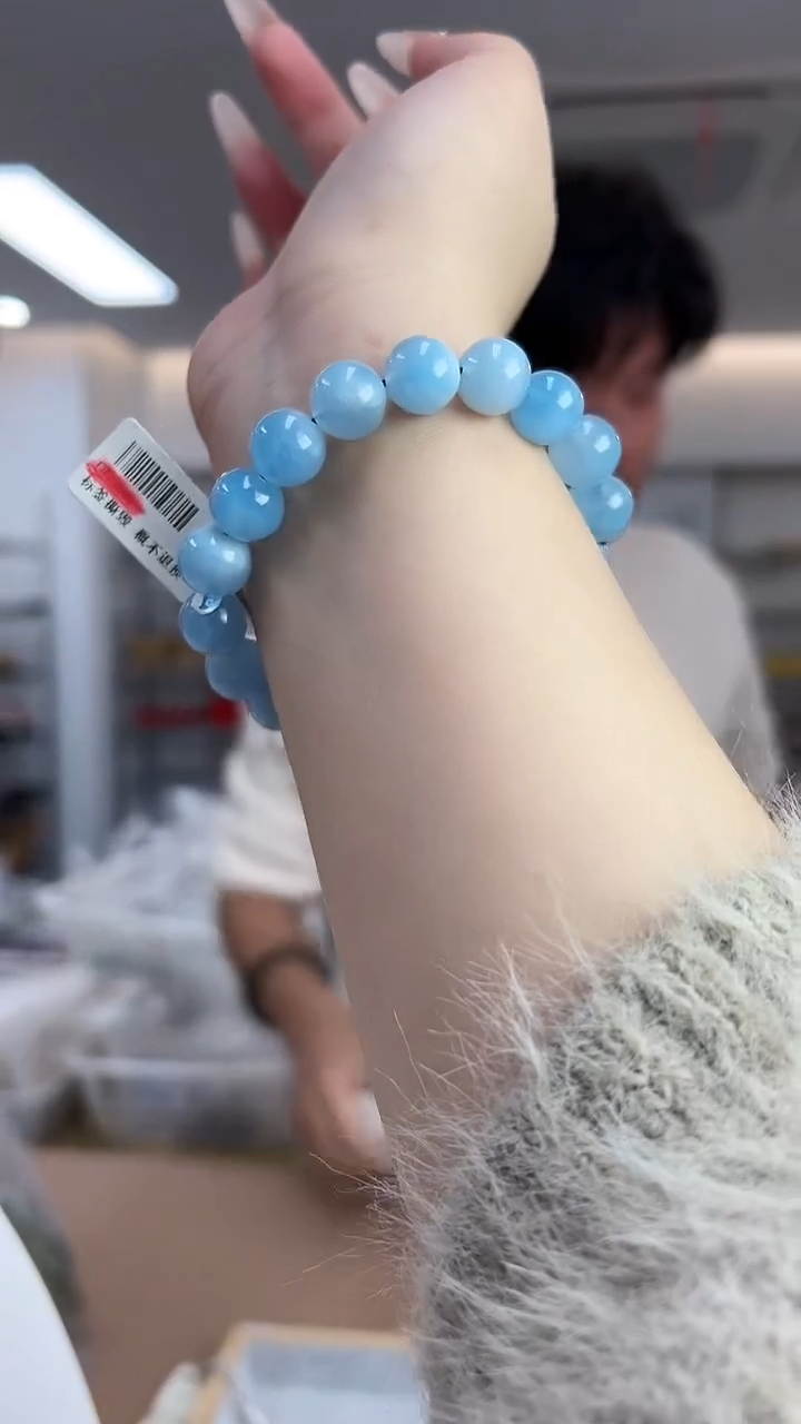 【闪购商品】海蓝宝石手串未镶嵌海蓝宝