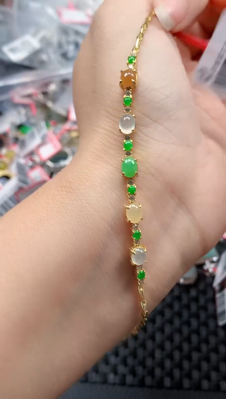 银S925镶嵌戒指翡翠天然A货缅甸翡翠