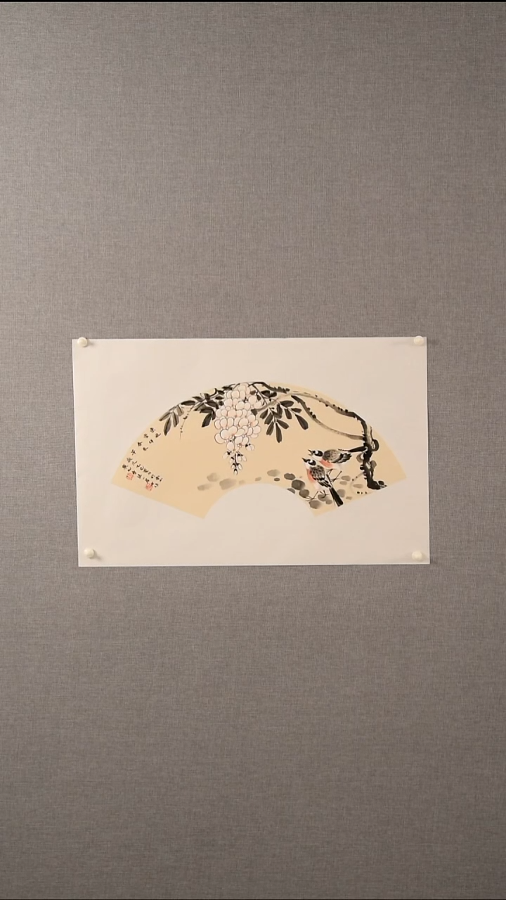 国画周老师-花鸟-扇面-02