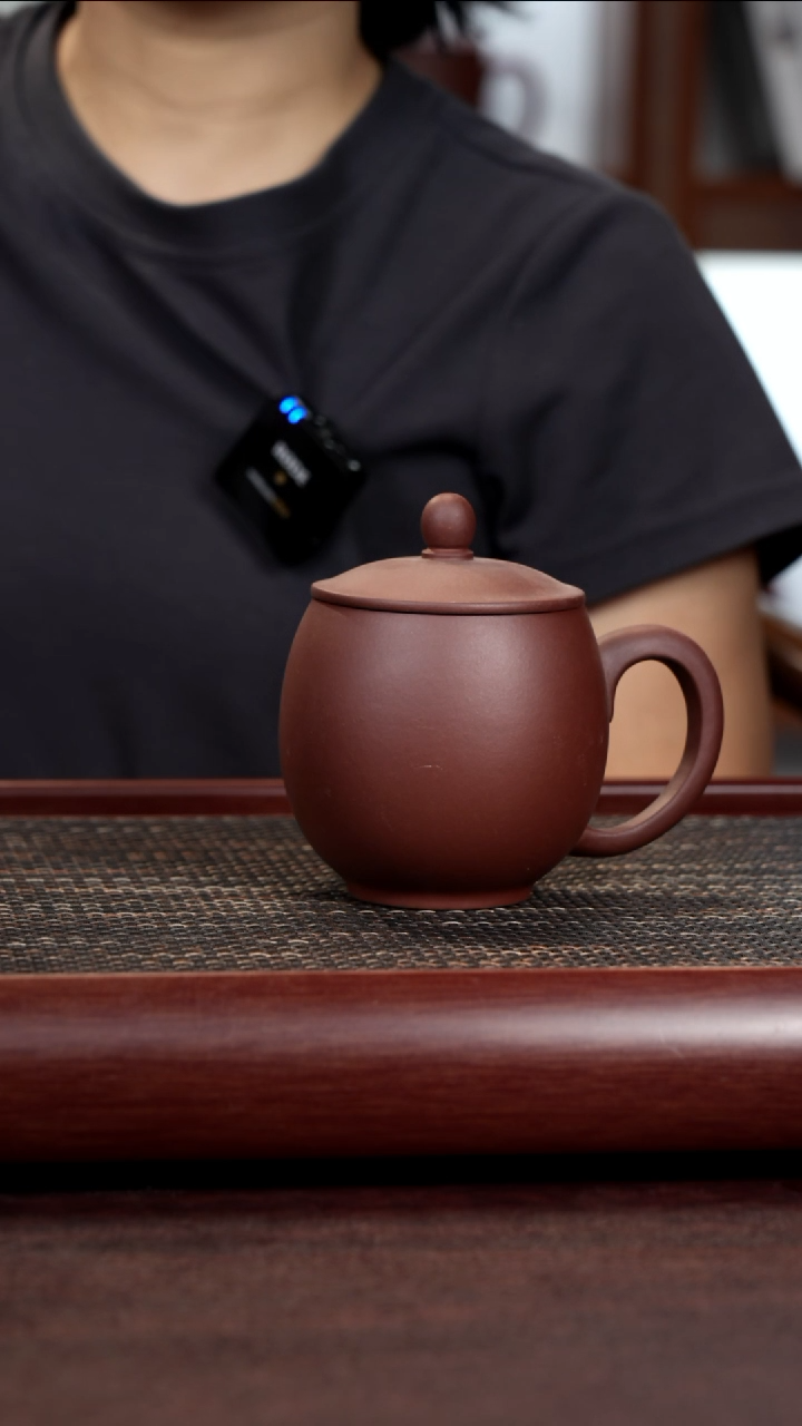 茶杯紫砂尾单光素龙蛋杯不带礼盒
