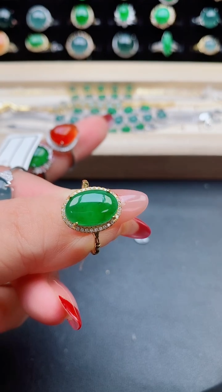 【闪购商品】翡翠戒指银S925镶嵌321321