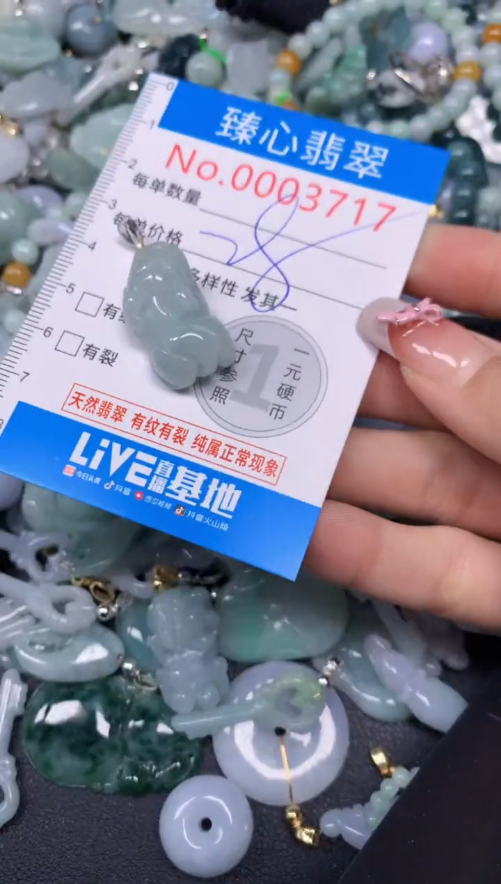 【闪购商品】翡翠颈饰未镶嵌含绳0003717