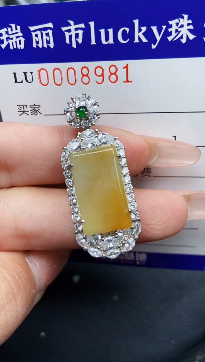 【闪购商品】翡翠颈饰银S925镶嵌8981