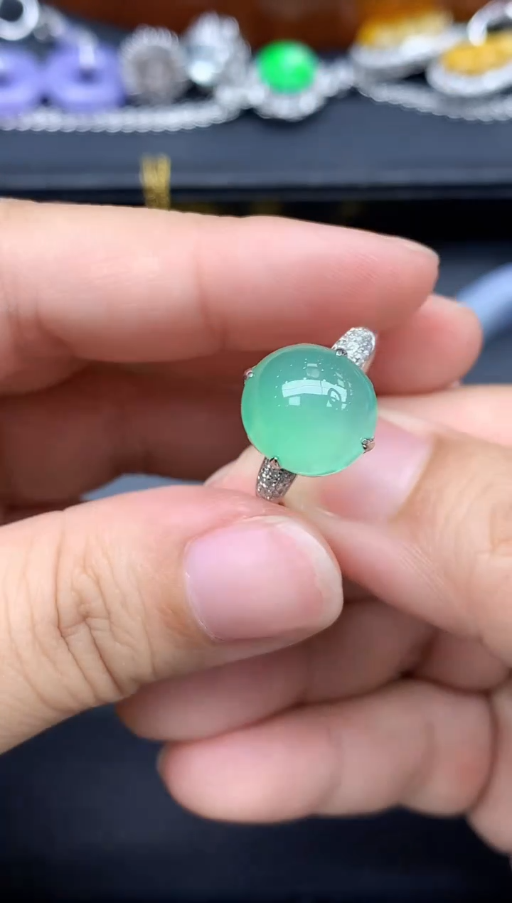 18K金镶嵌戒指翡翠617-中国好珍宝