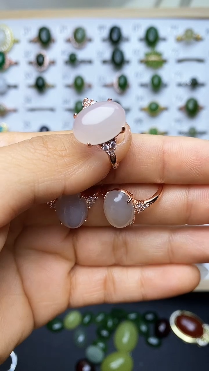 【闪购商品】和田玉戒指银S925镶嵌1