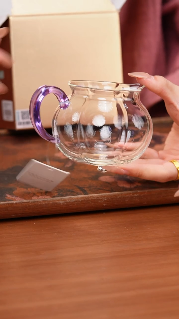 【闪购商品】禾器/晶彩纳福茶海/浅紫色/定制版