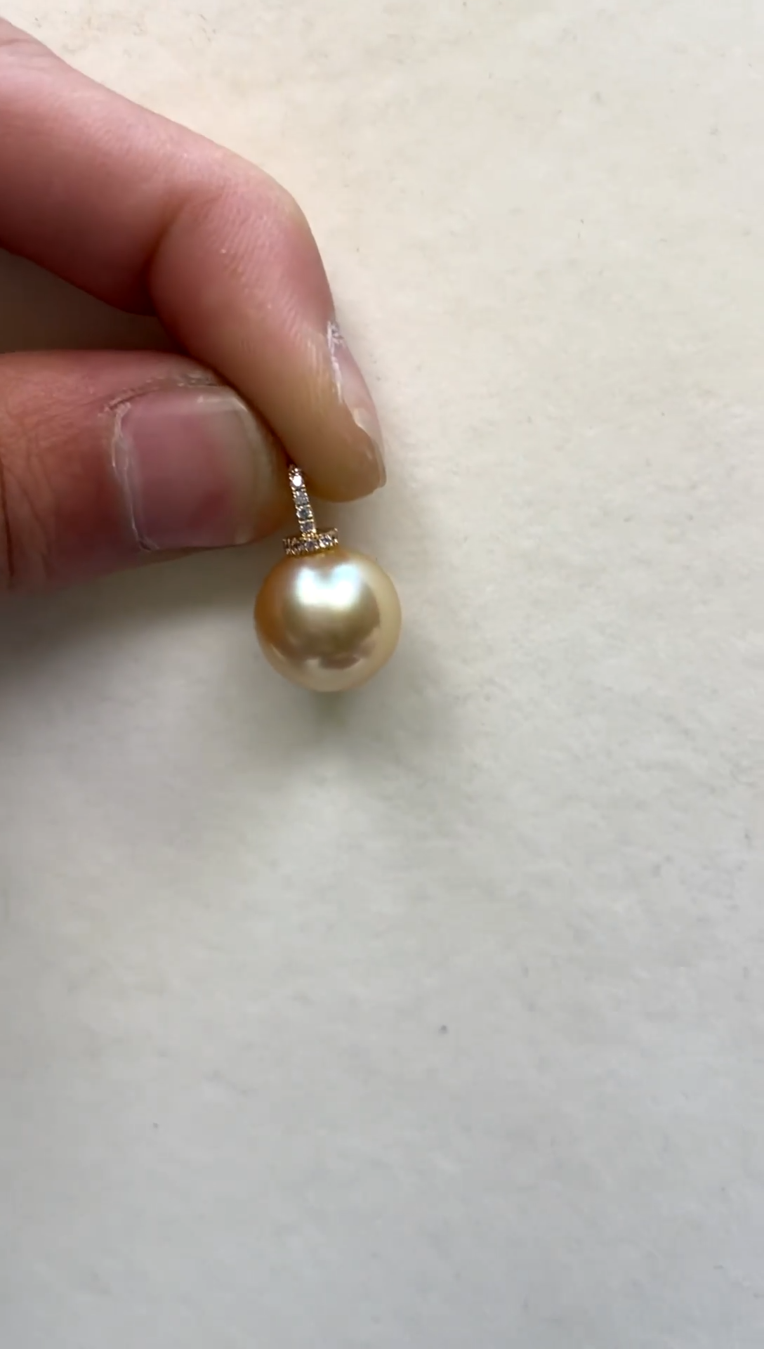 颈饰18K金镶嵌海水珍珠12.5-13