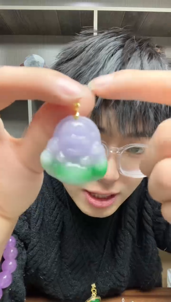 【闪购商品】翡翠吊坠(赠链)14K金镶嵌吊坠