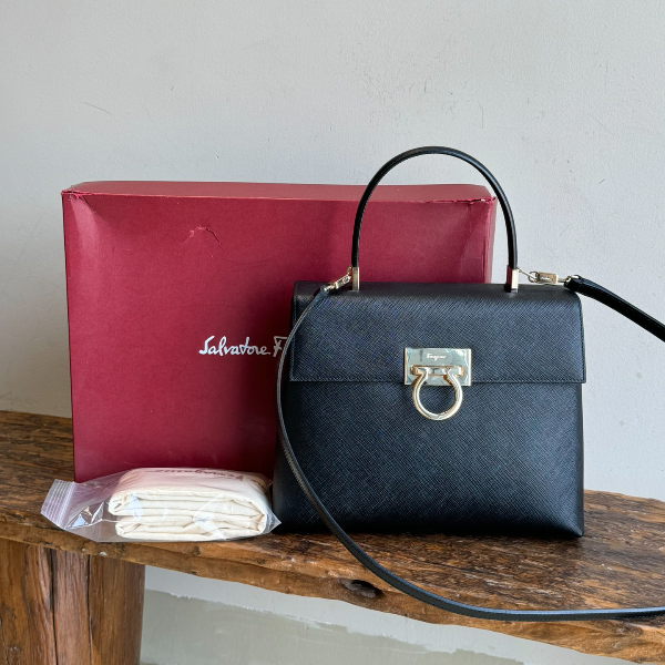 95新 FERRAGAMO/菲拉格慕 十字纹博物馆