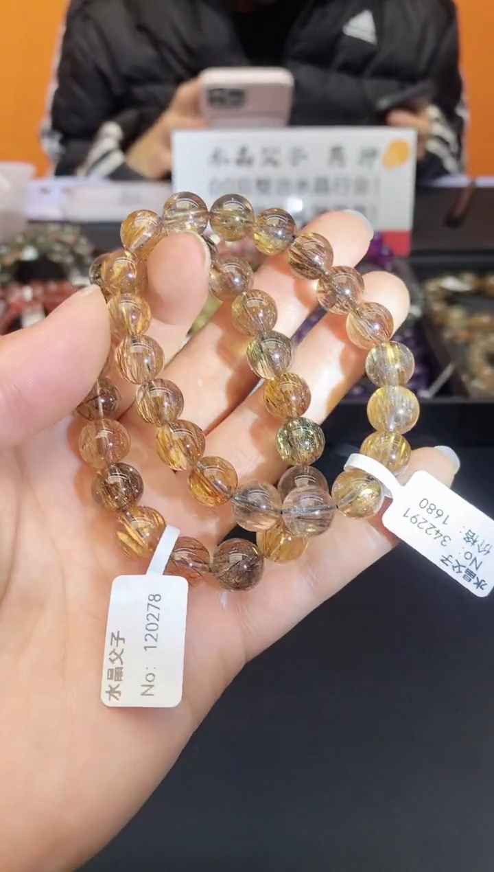 【闪购商品】水晶手串未镶嵌16 黑金超 10mm+多样性发其一