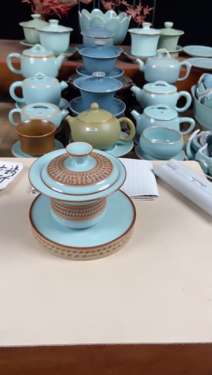 【闪购商品】其他微瑕重工马蹄盖碗全手工拉胚支钉烧150c