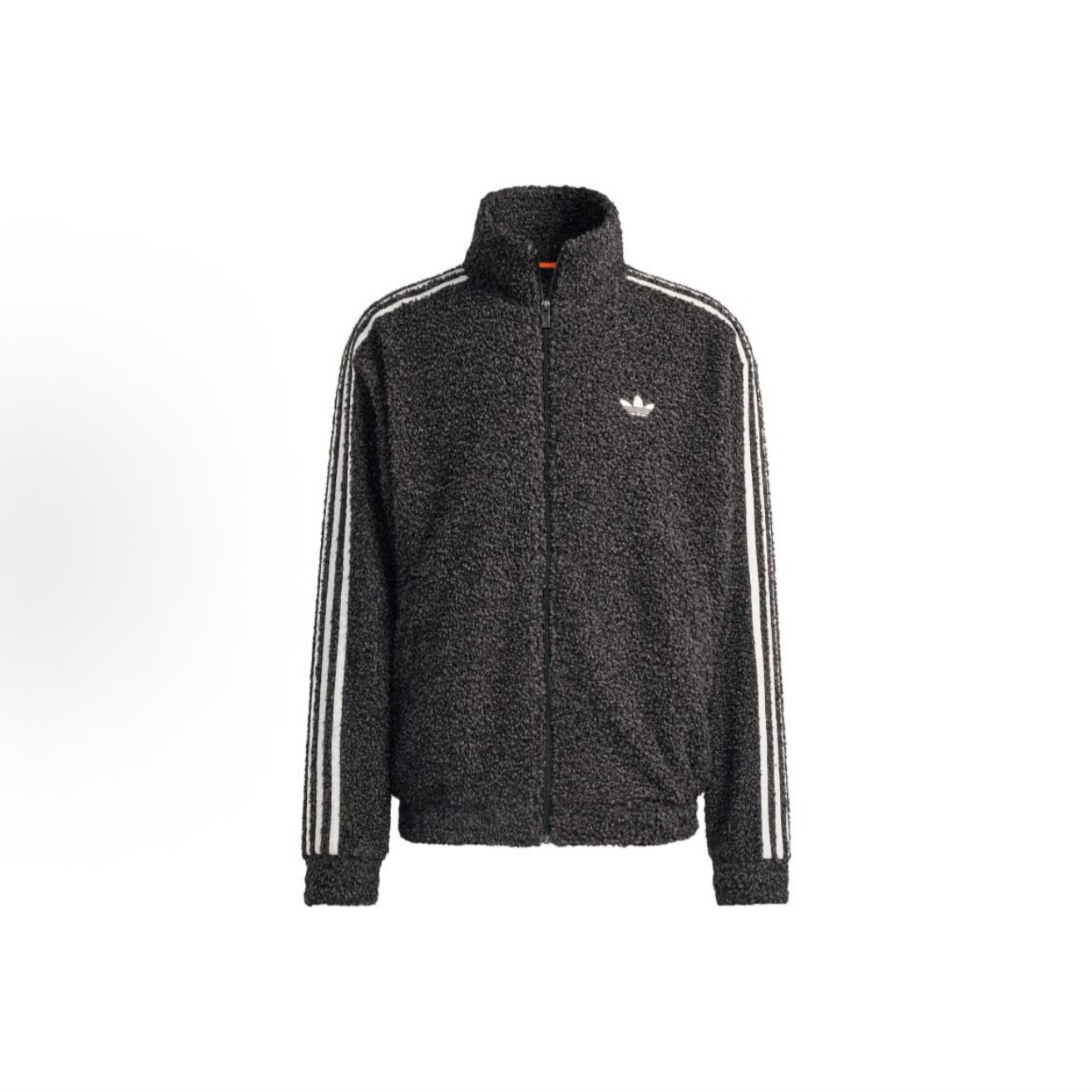 adidas/阿迪达斯【王府井AD】三叶草羊羔绒毛毛黑色拉链外套 KS5275