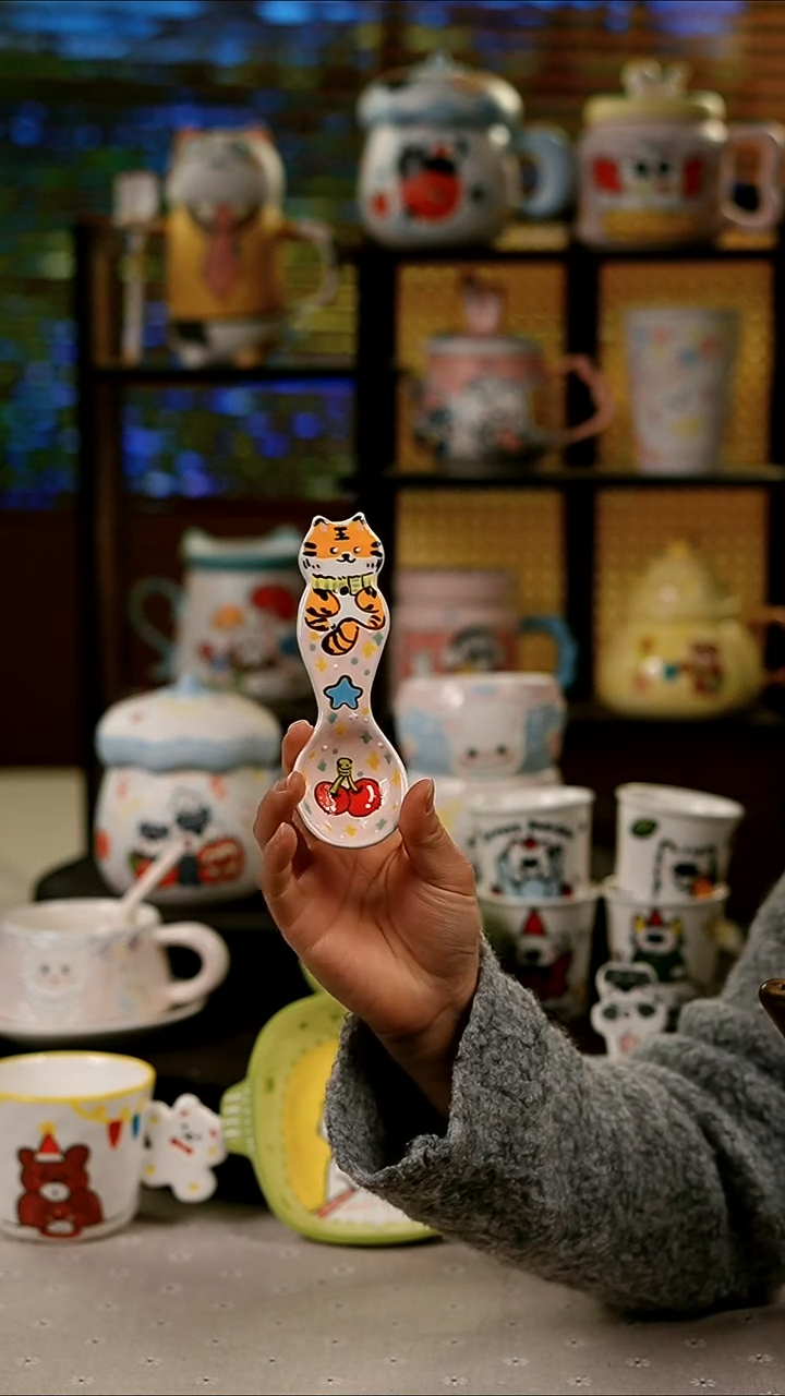 陶瓷景德镇时光绘馆 创意手绘高温釉下彩陶瓷