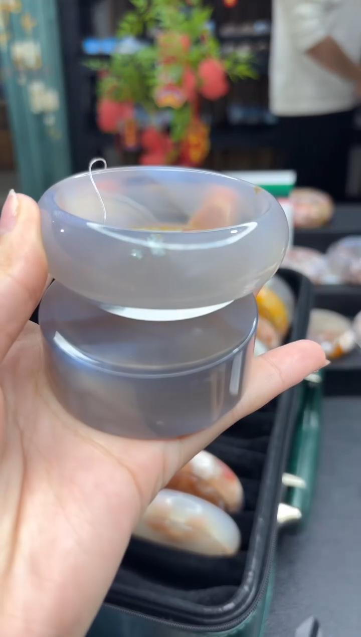 【闪购商品】石英质玉手镯未镶嵌500（58圈赠送镯心）