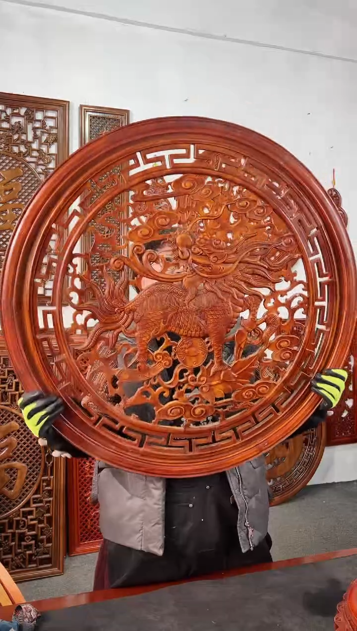 【闪购商品】香樟木木雕80公分 瑞兽麒麟 微瑕处理不退不换