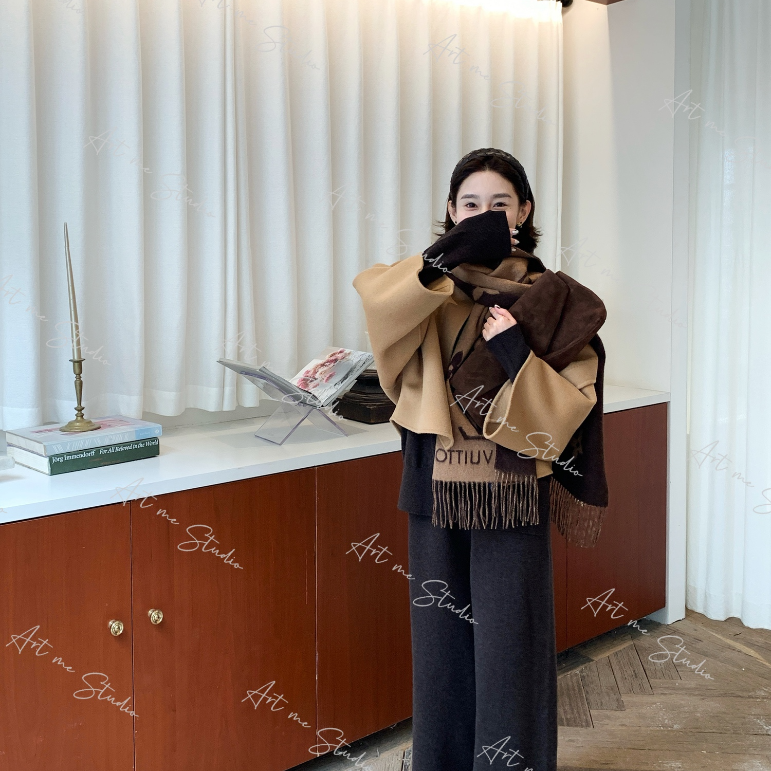 【ART ME】100绵羊毛廓形慵懒随性无束缚感三色短款大衣w24366