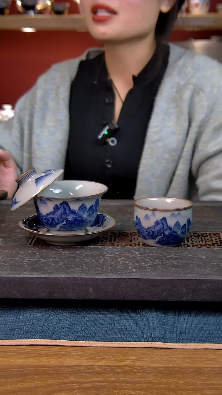 简装家用款2件套 老陶泥开片纹陶瓷茶具