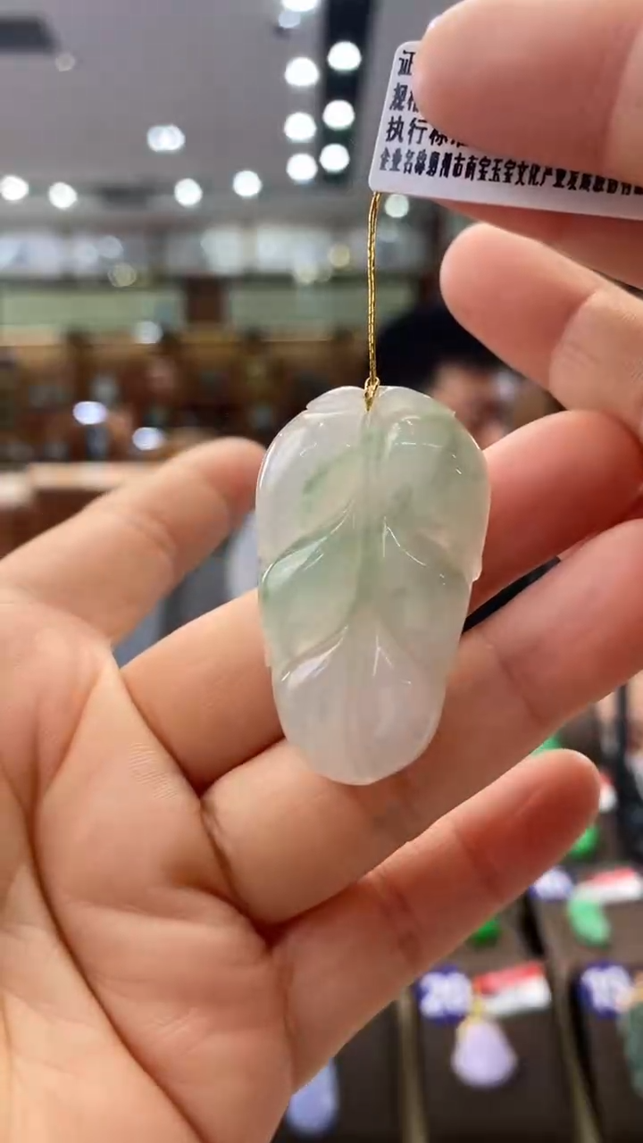 【闪购商品】翡翠颈饰未镶嵌叶子