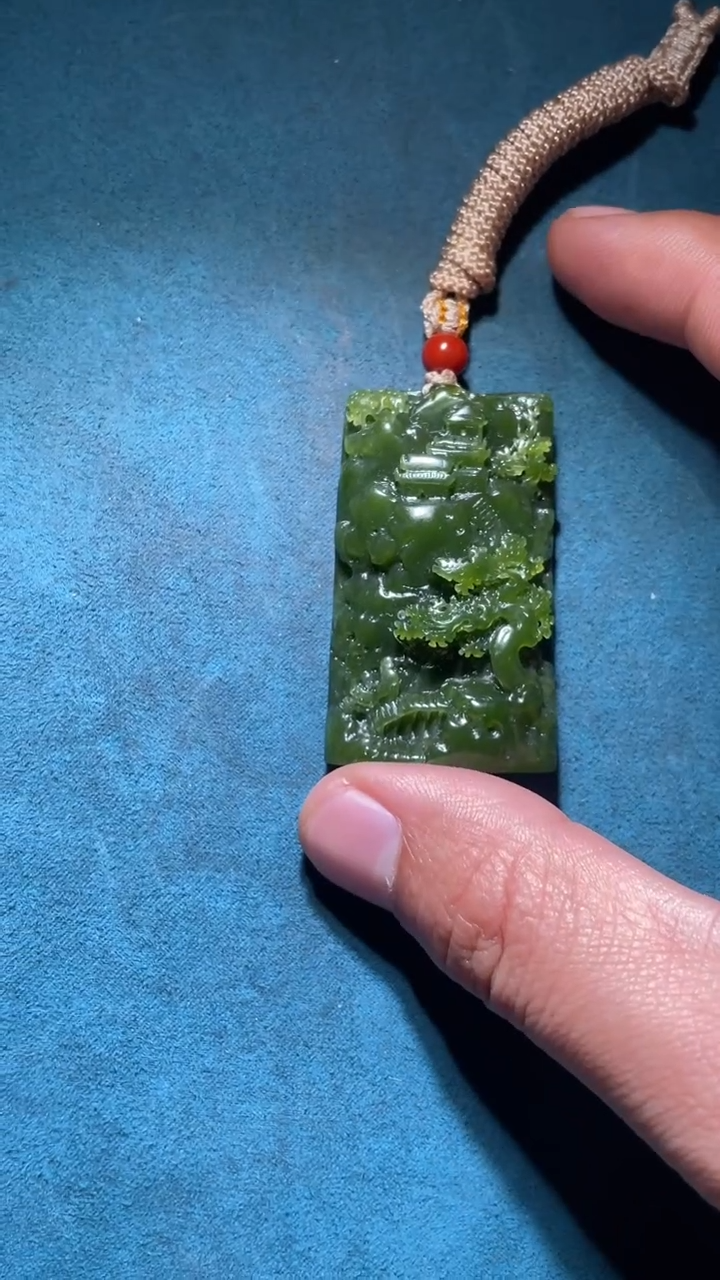 未镶嵌和田玉挂件LX 山水牌吊坠