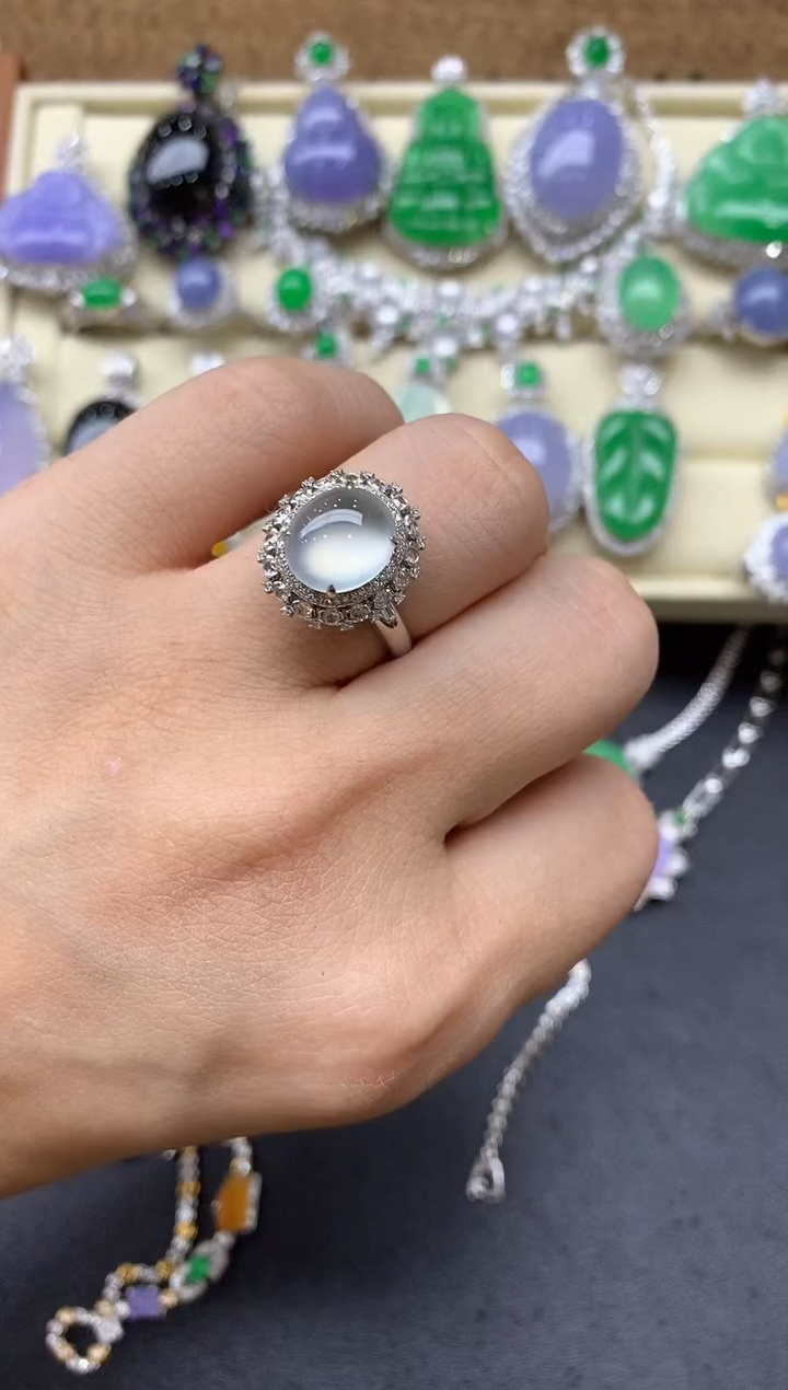 【闪购商品】翡翠戒指18K金镶嵌657-中国好珍宝