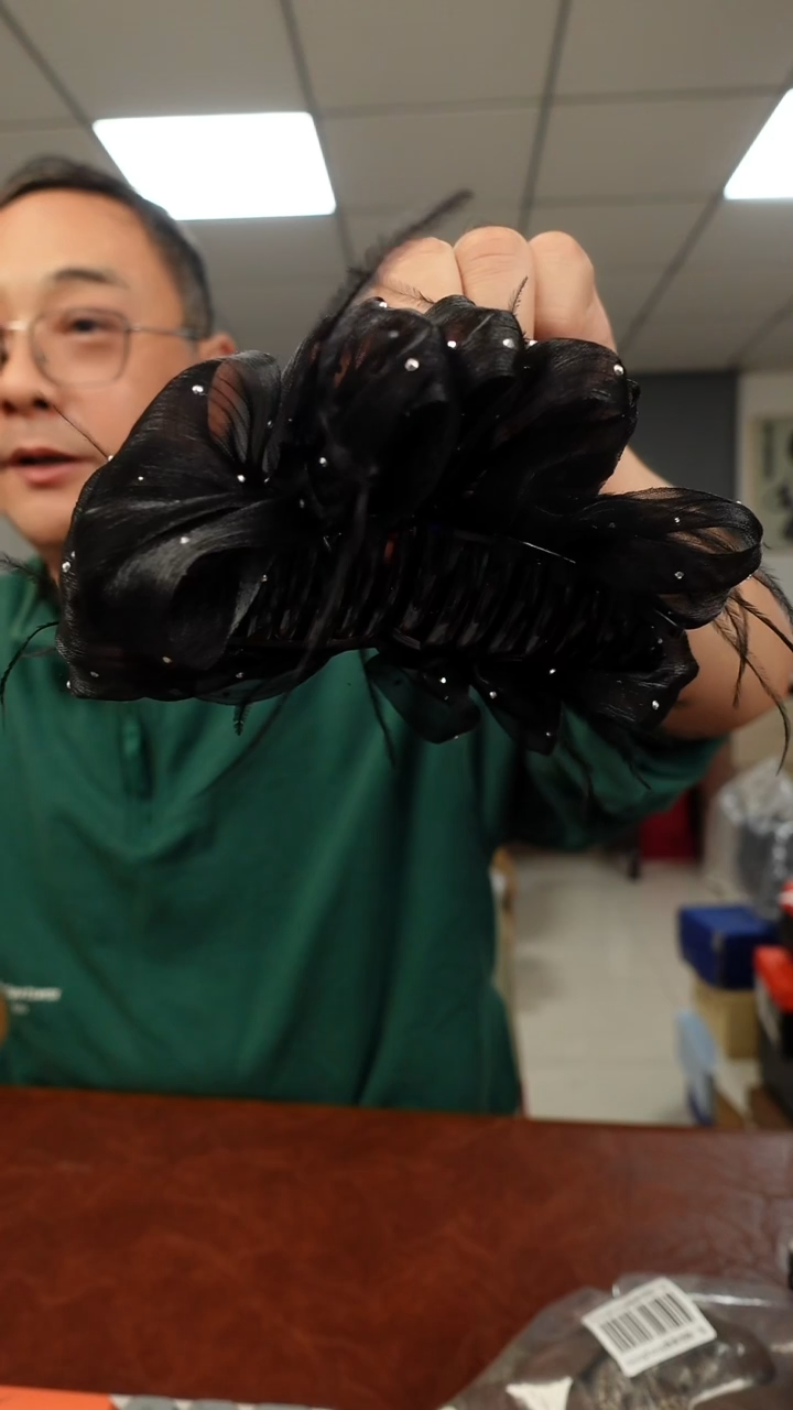 非金属布艺羽毛 抓夹 